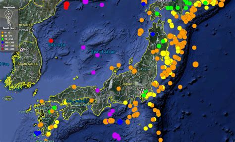 focus of earthquake in japan